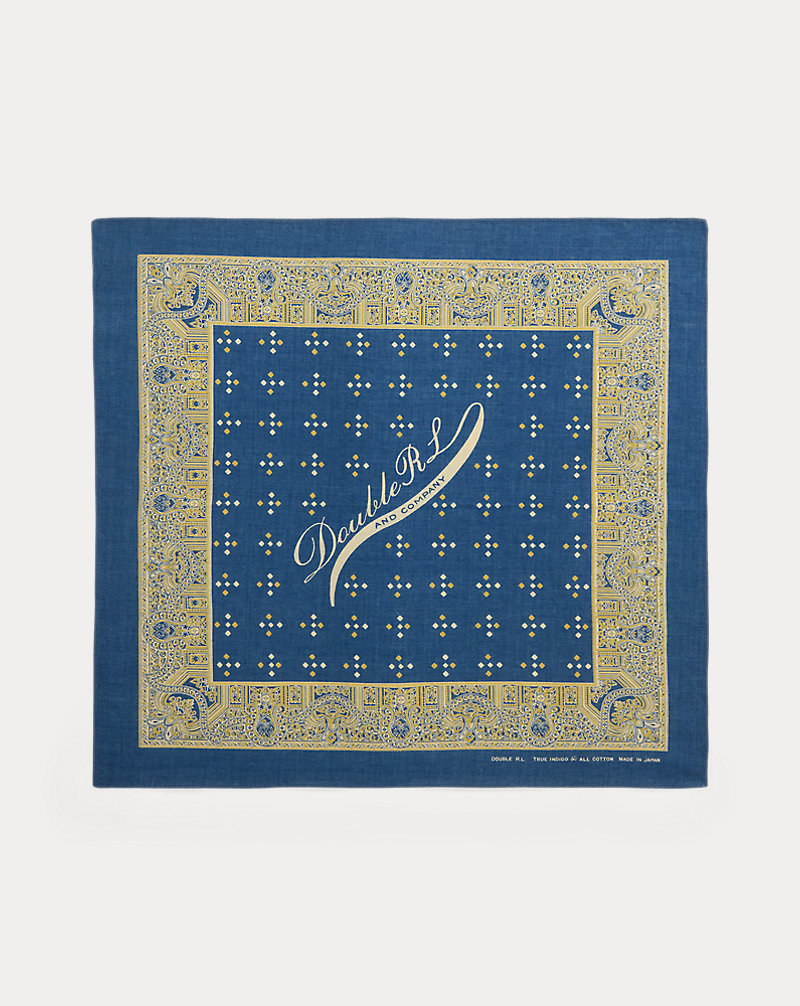 ロゴ インディゴ コットン バンダナ | ラルフ ローレン公式オンライン