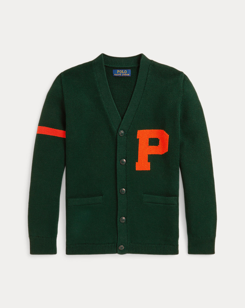 コットン Vネック レター カーディガン | ラルフ ローレン公式