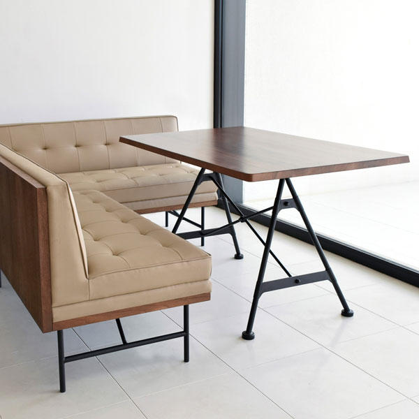 GART ユング LDテーブル W1200×D750×H700mm ブラウン: オフィス家具