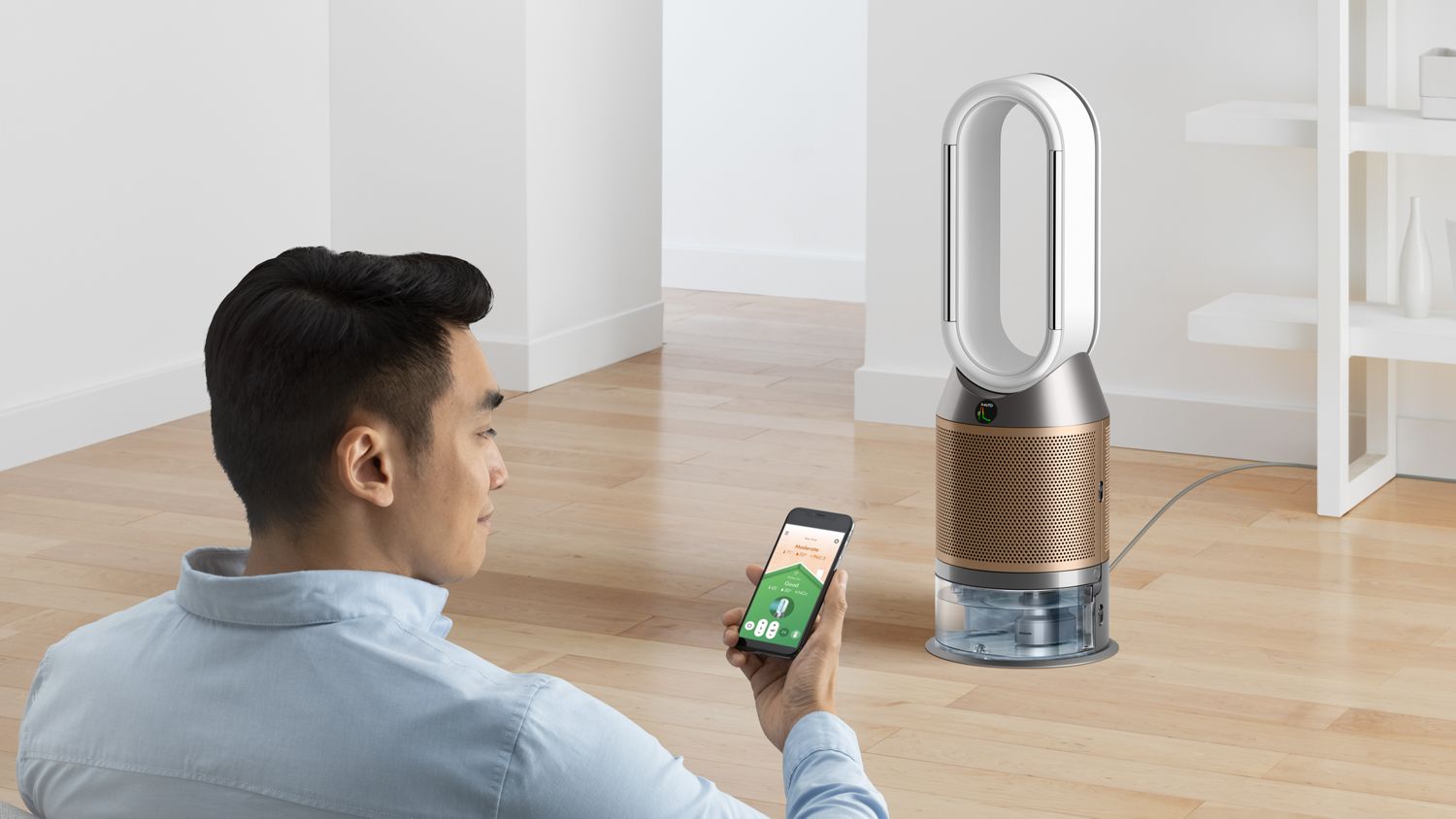 Purifier Hot+ Cool HP2 De-NOx​ (White/Gold) | Dyson