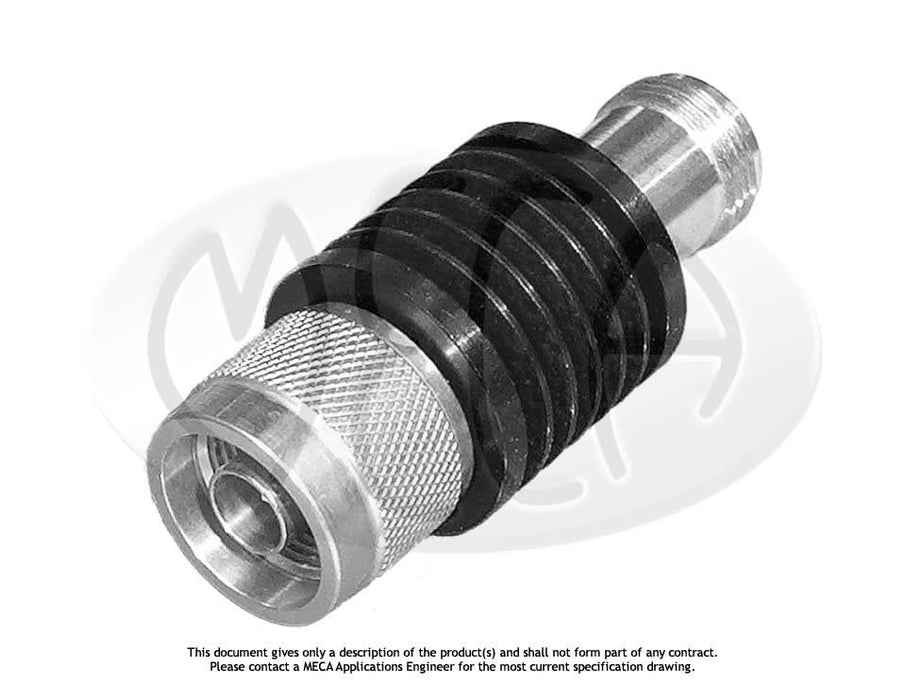 N-Type Fixed Attenuators, 606-10-1F18, 10 Watts, Hz-18.0 GHz