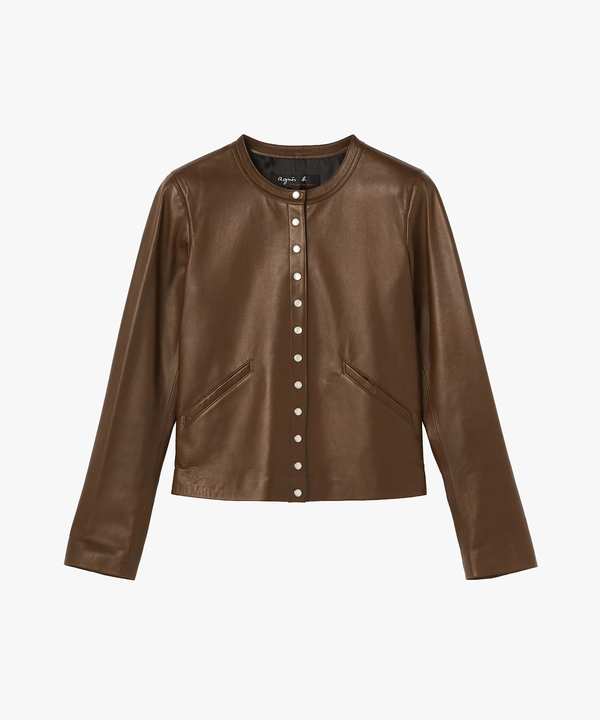 CU32 BLOUSON レザーブルゾン ｜agnès b. FEMME（ファム