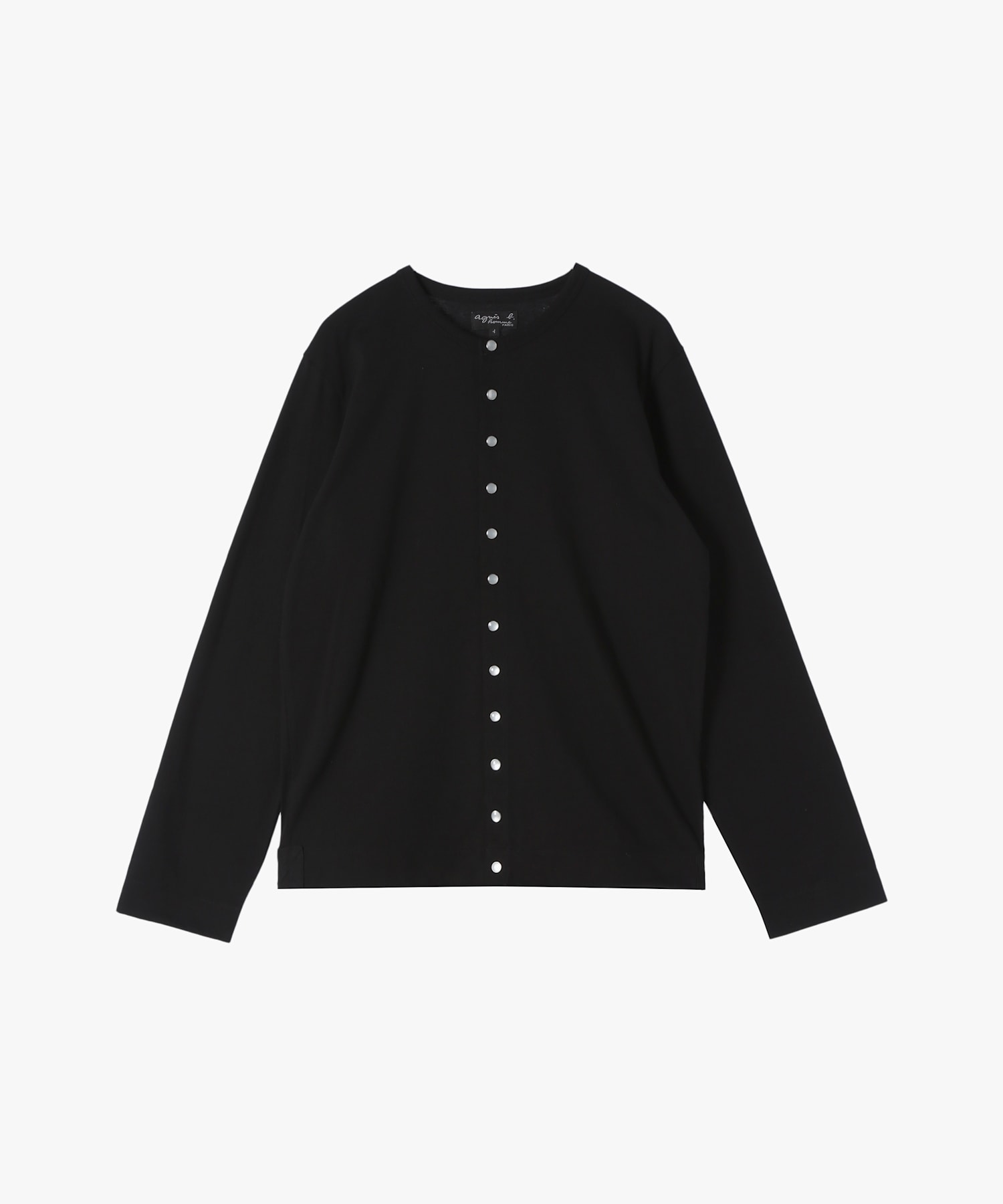 メンズ オーガニックコットン 長袖 カーディガンプレッション ｜agnès