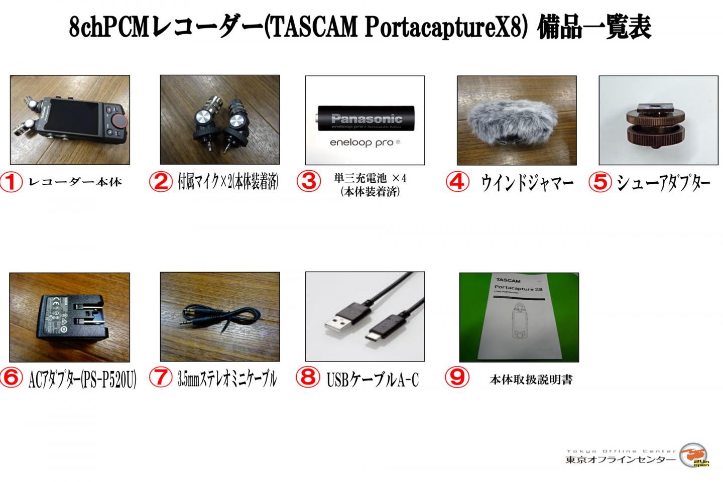 TASCAM Portacapture X8(8chハンディレコーダー)｜撮影機材レンタル