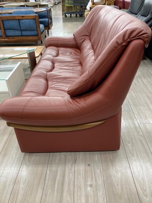 アサヒ 3人掛けソファー レッドブラウン ボーデンDX｜トレファクONLINE