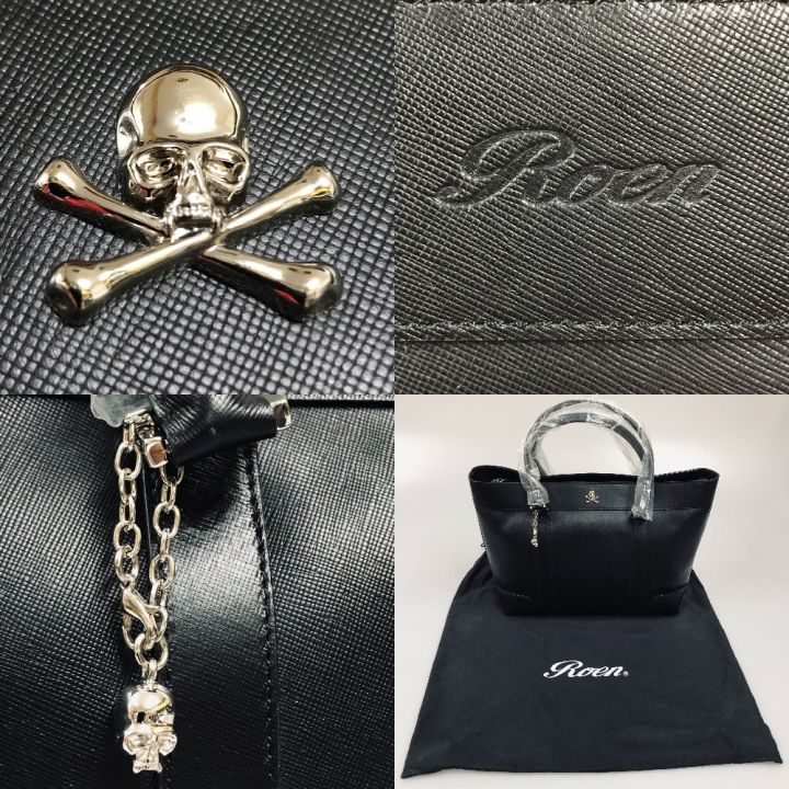 roen ロエン サファイアーノ レザー スカル トートバッグ チャーム付
