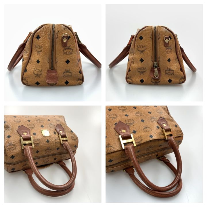 MCM エムシーエム ヴィセトス ミニボストンバッグ 2WAYバッグ ブラウン