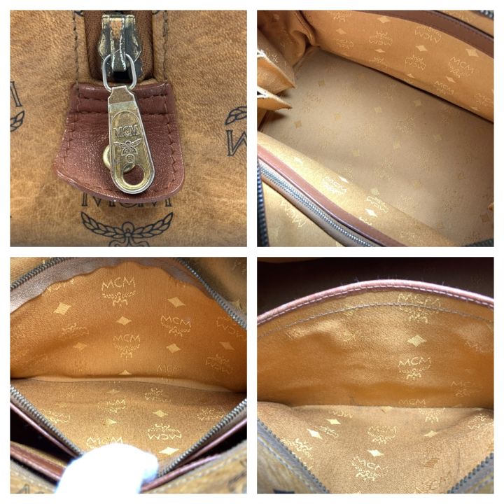 MCM エムシーエム ヴィセトス ミニボストンバッグ 2WAYバッグ ブラウン