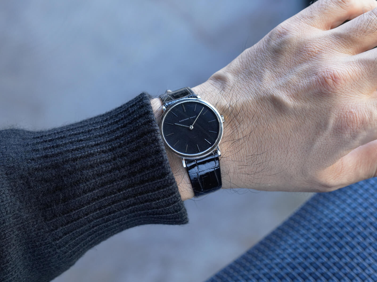 オーデマピゲ/エクストラフラット/ラウンドケース/マットブラック