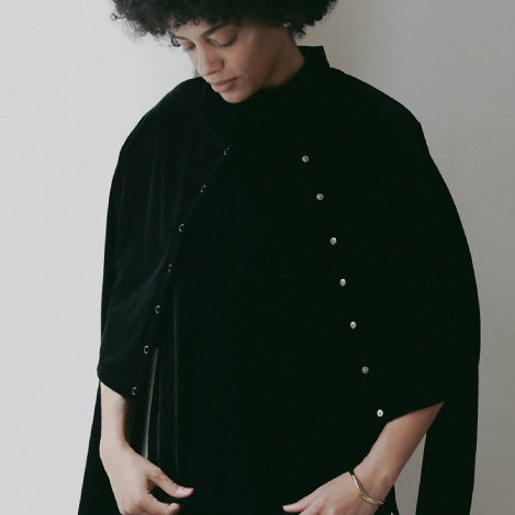 HER.(ハー)｜ウールリバードルマンコート/ブラック の通販｜ELLESHOP