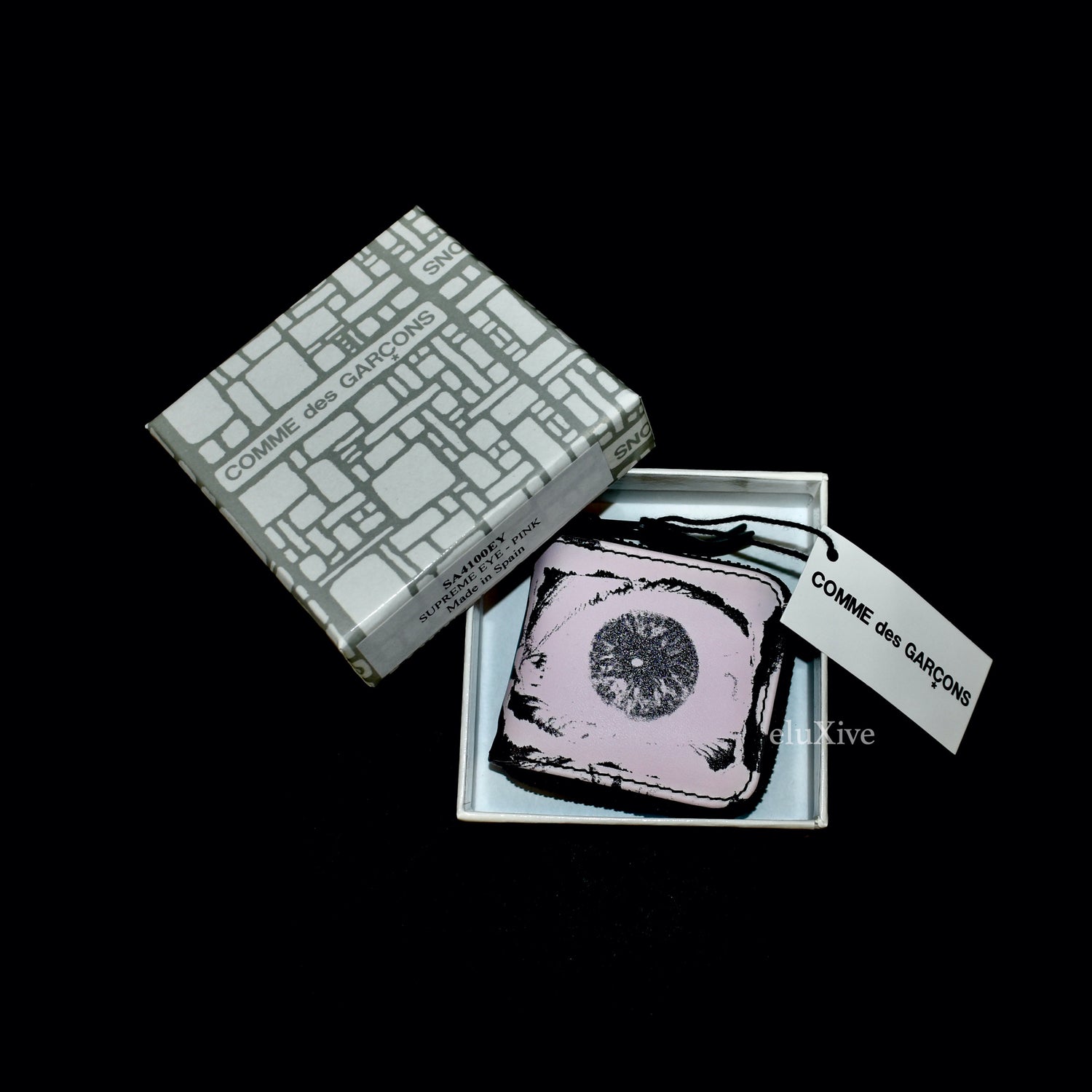 Supreme x Comme des Garcons SHIRT - Pink Eye Print Zipper Wallet