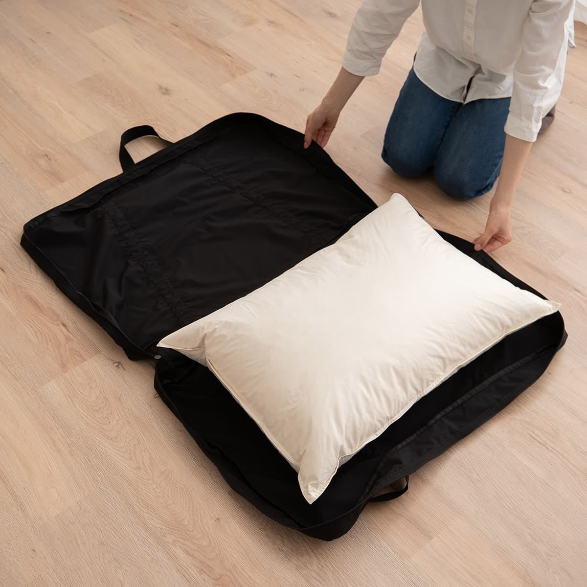 まくら用 収納バッグ 収納ケース ポータブル 軽量 コンパクト 収納