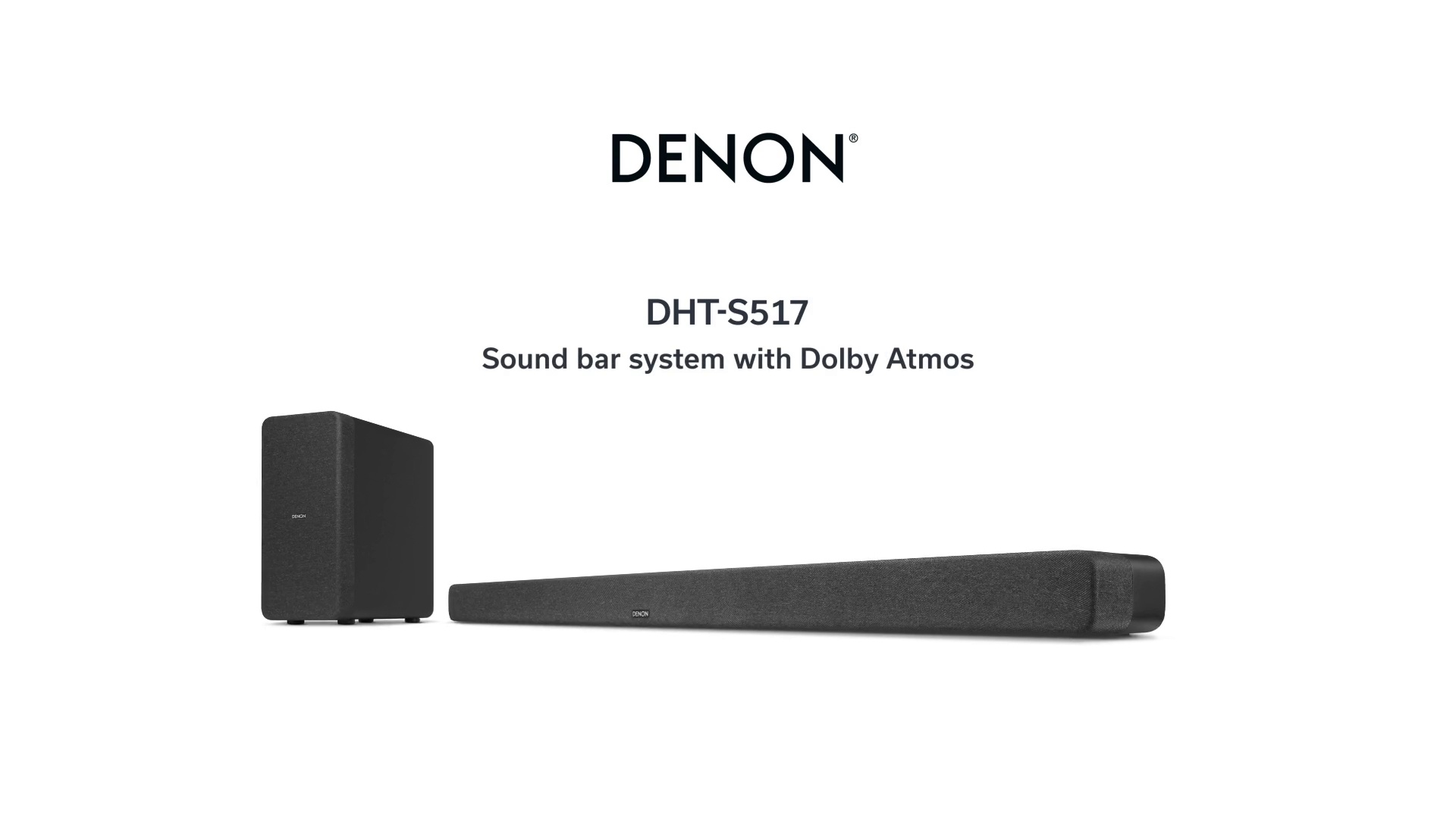 DHT-S517 - Large Sound Bar with Dolby Atmos and wireless Subwoofer