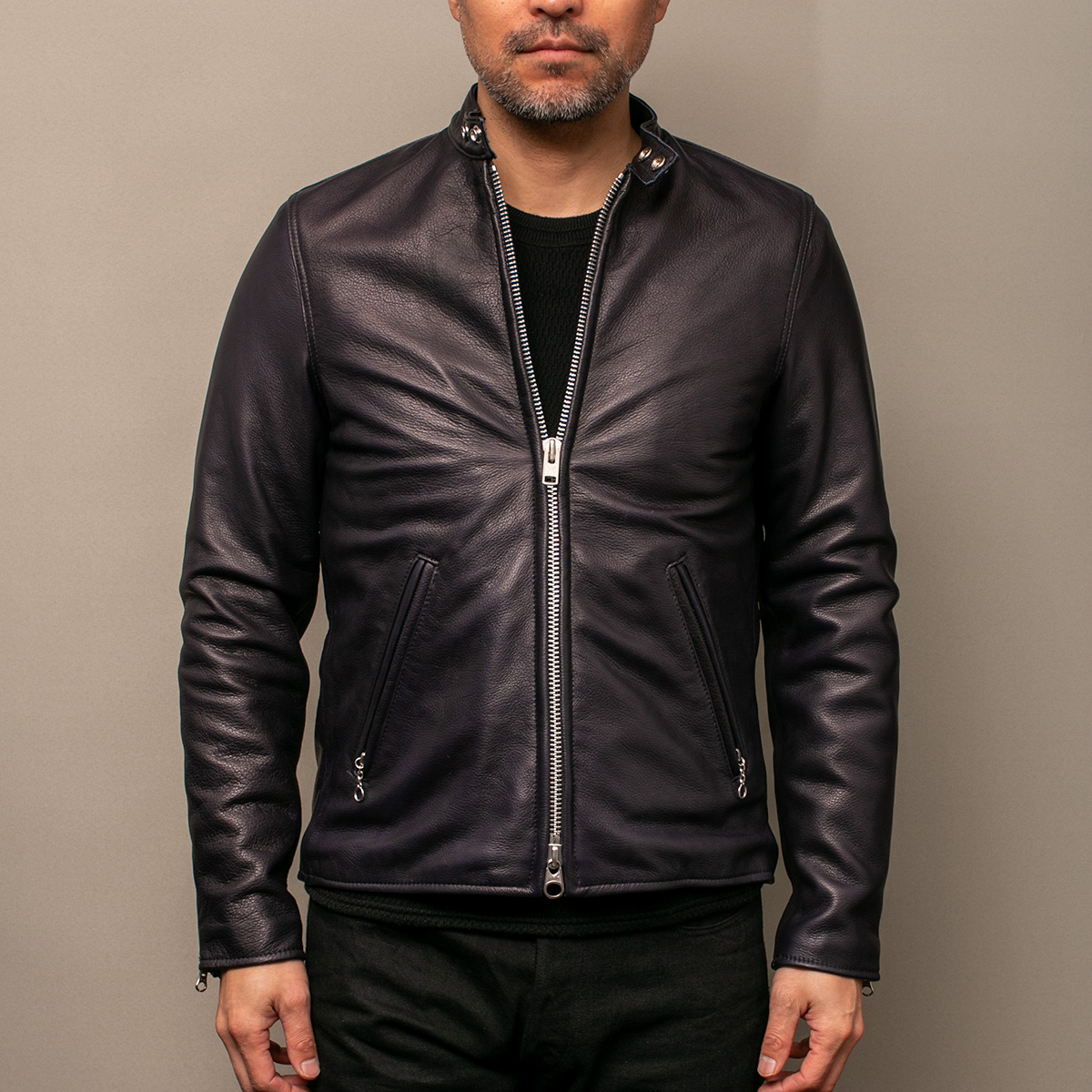 Vanson Special Custom Single Riders Jacket Type-2 ネイビー