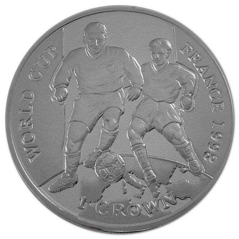 1 Crown - Elizabeth II (Two players, one with ball; Silver Proof