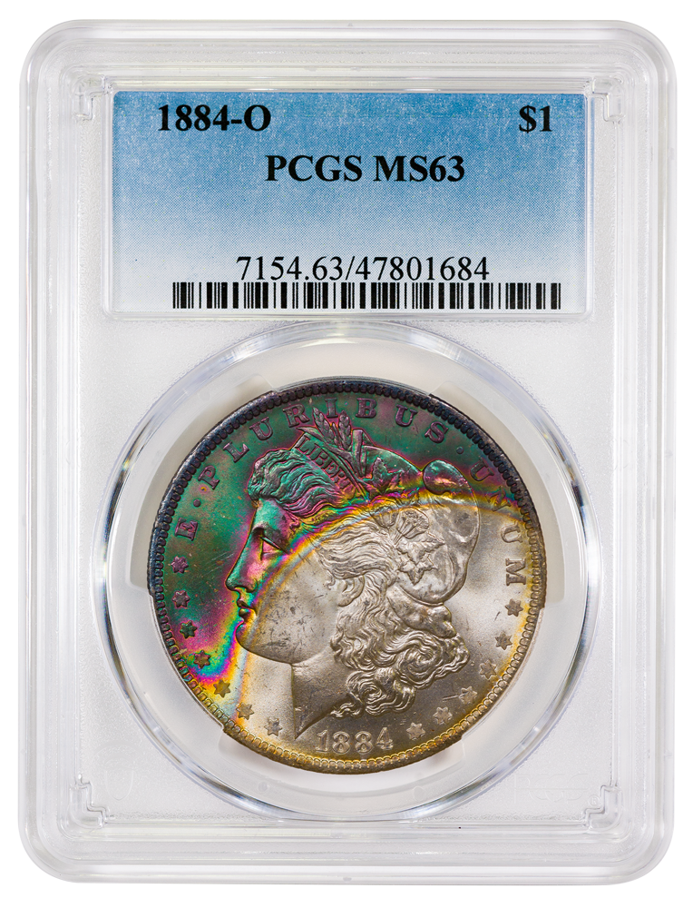 1884-O Morgan Silver Dollar PCGS MS63 (Toned) - Endeavor Numismatics