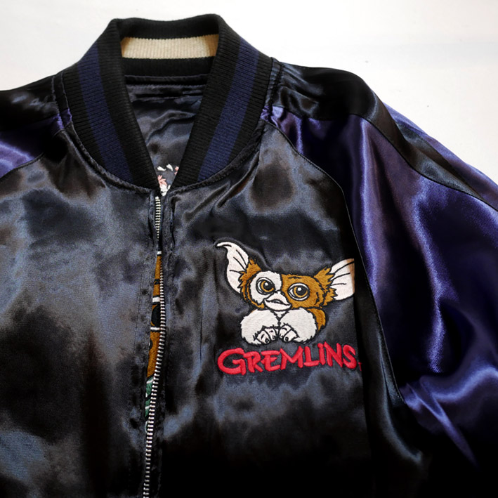 GREMLINS (グレムリン） レーヨンサテン リバーシブル刺繍 スカジャン