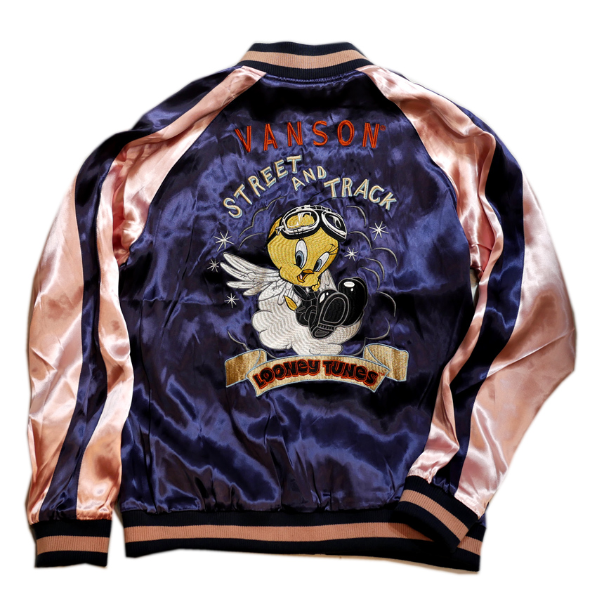 vanson / LOONY TUNENS コラボ リバーシブルスカジャン コヨーテ