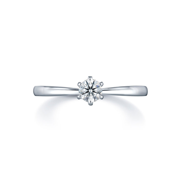 受注生産】プラチナ ダイヤモンド エンゲージリング（0.2ct）<鑑定書付