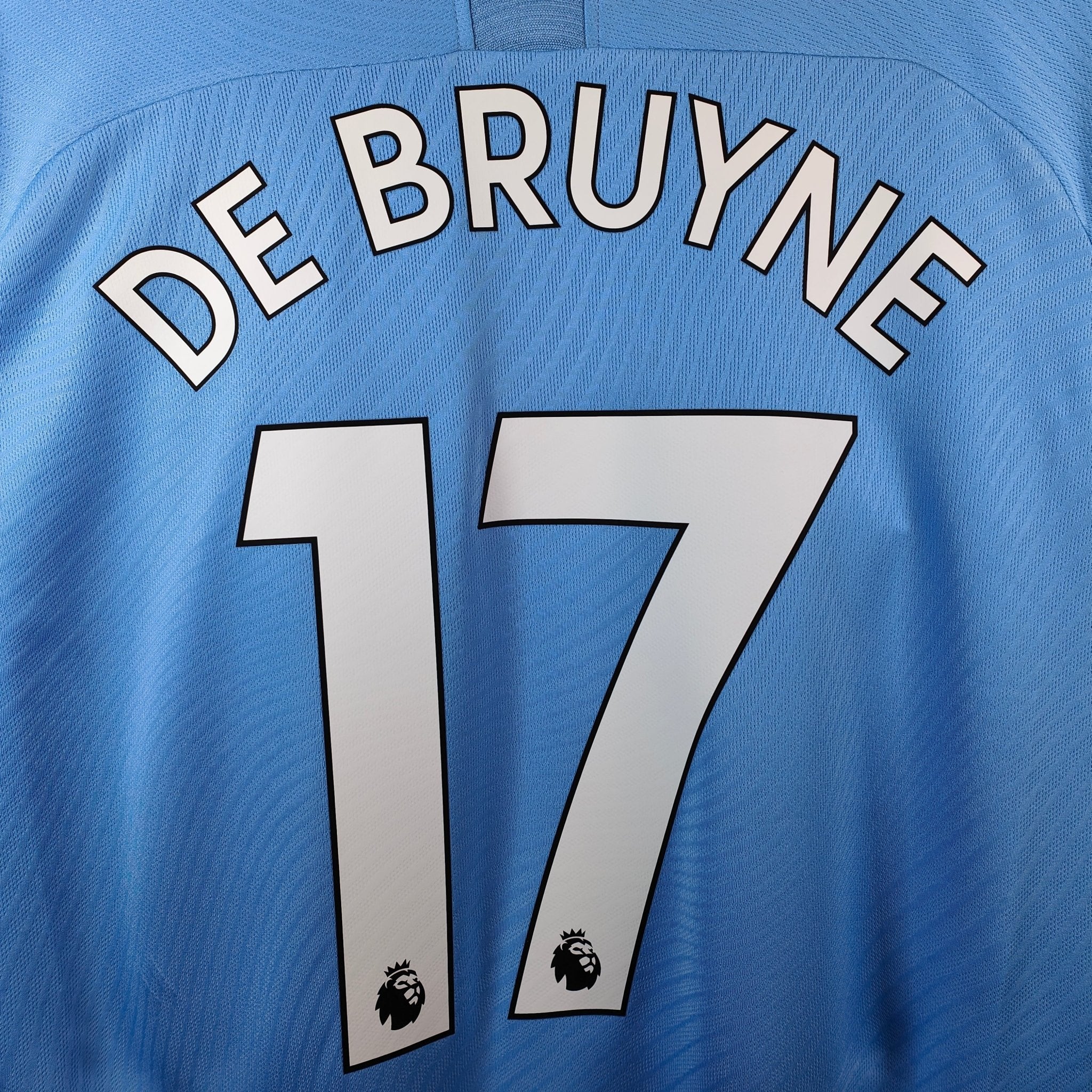 2019-20 Manchester City Home Shirt De Bruyne #17 - 9.5/10 - (M