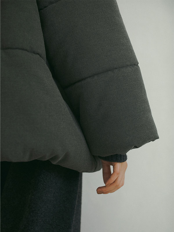 ストールカラーパディングコート(S GREY): アウター │ ETRE TOKYO