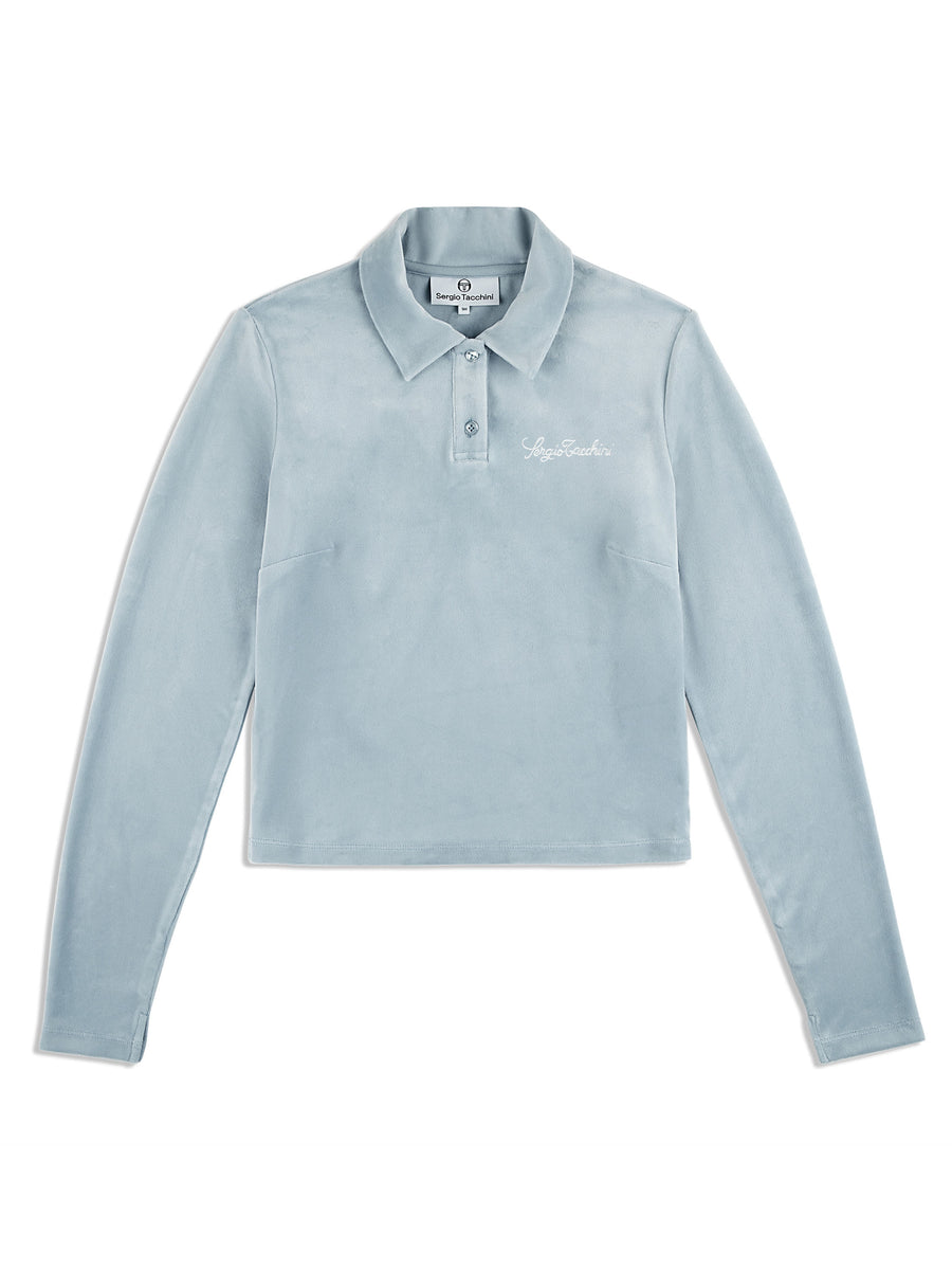 Veneto Velour Long Sleeve Polo- Celestial Blue – Sergio Tacchini