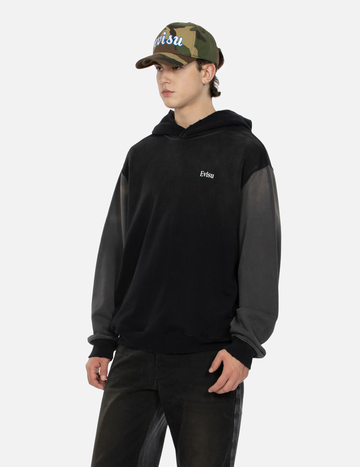 カモメとロゴプリントのボクシーパーカー – EVISU