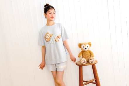 ジェラピケ × ダッフィー＆フレンズ、眠る「ダッフィー」をデザイン