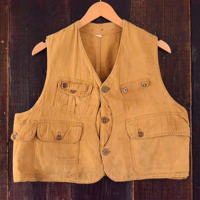 20〜30's HETTRICK ハーフムーンポケットハンティングべスト40年代