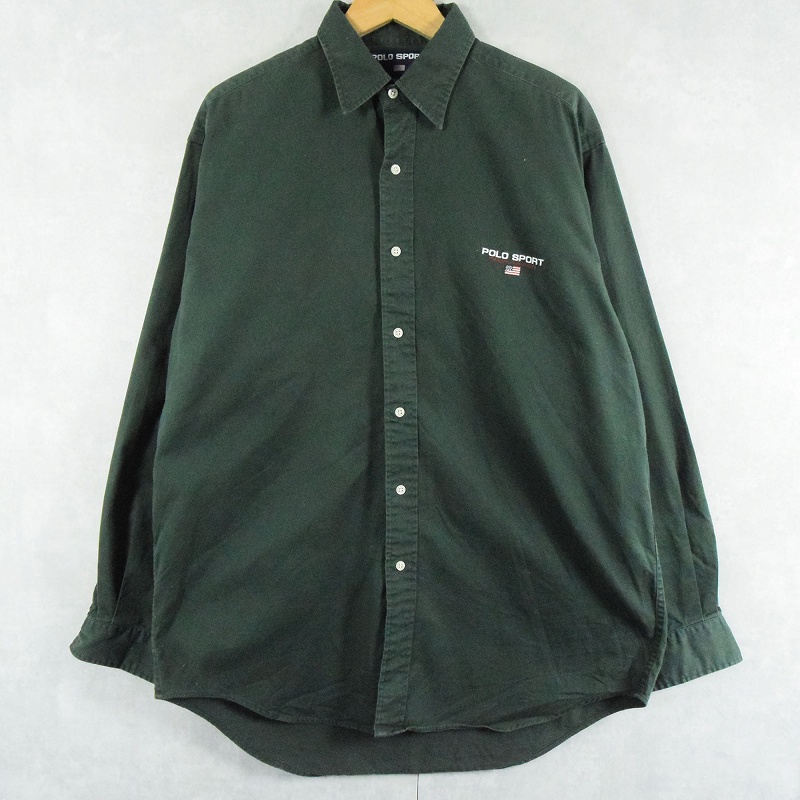 90年代 90s ラルフローレン ポロスポーツ グリーン 長袖 緑