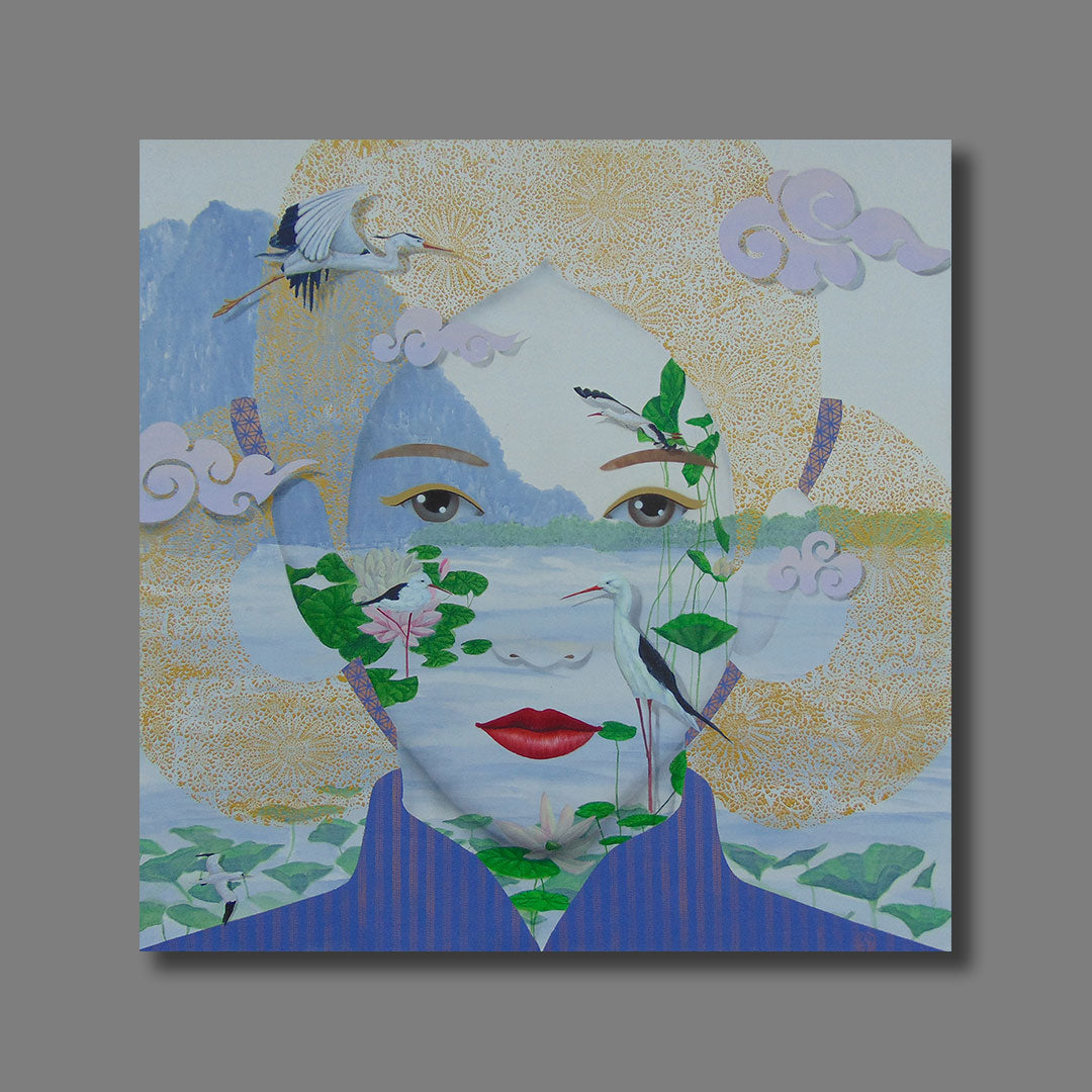 油彩画 肉筆 Gerard Cabus 作 VILLE(街) P10号 サイン有 油彩画