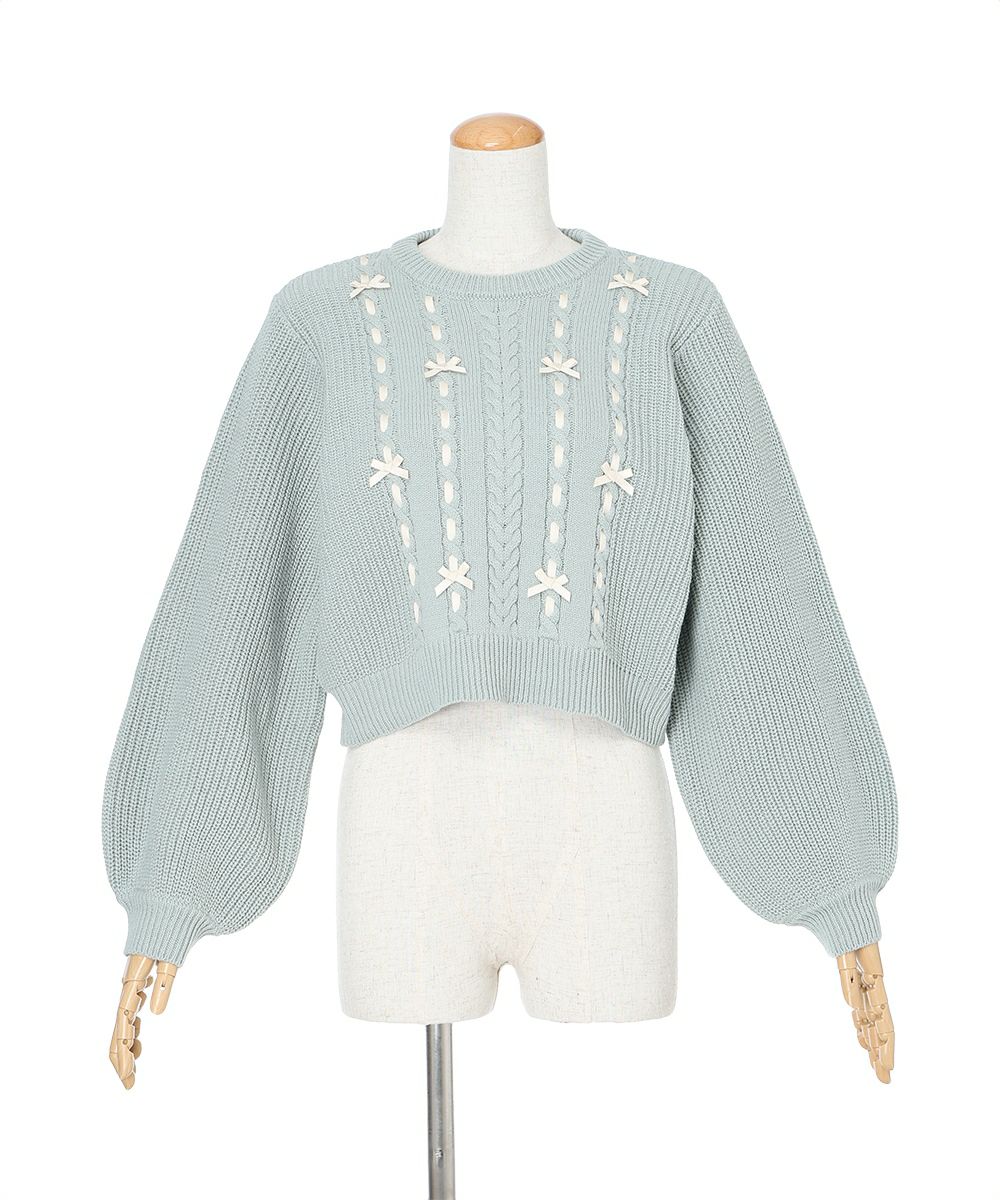 フロントはしごプチリボンニットプルオーバー/F i.n.t [56AJ03j008