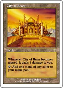 Foil】《真鍮の都/City of Brass》[7ED] 土地R | 日本最大級 MTG通販