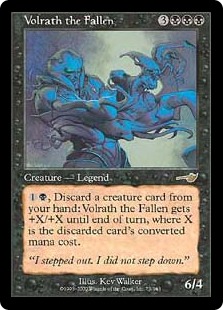 Foil】《墜ちたる者ヴォルラス/Volrath the Fallen》[NEM] 黒R | 日本