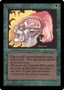 Foil】(429)□ショーケース□《ラノワールのエルフ/Llanowar Elves