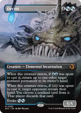 予約シングル』【Foil】(293)□ボーダーレス□《欺瞞/Deceit》[ECL-BF