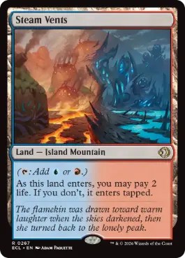 Foil】《蒸気孔/Steam Vents》[GRN] 土地R | 日本最大級 MTG通販サイト
