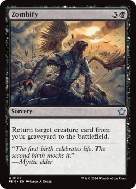 Foil】(187)《ゾンビ化/Zombify》[FDN] 黒U | 日本最大級 MTG通販