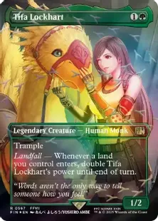 Chocobo Track・Foil】(567)□Borderless□《Tifa Lockhart》[FIN-BF