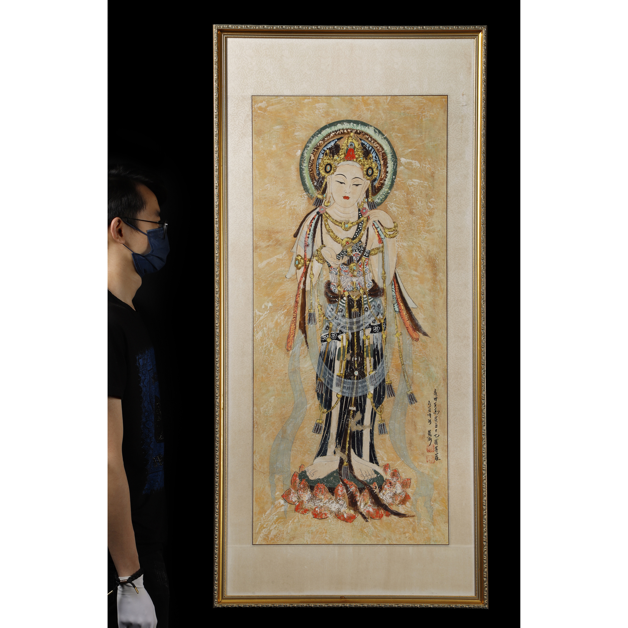 紫眼拍賣-早期水墨立軸敦煌莫高窟 黃河(PO-CAAM01K3)WL - 補破網