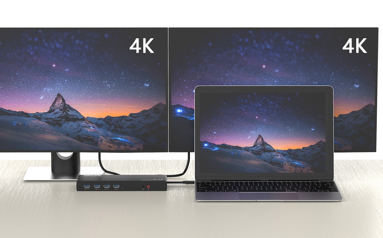 WL-UG69PD6 USB-C Dual 4K Universal Docking Station with Power