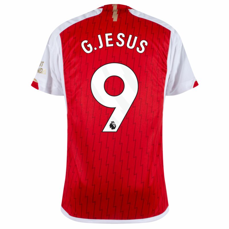 アーセナル 23/24 ガブリエウ・ジェズス 公式ユニフォーム ホーム 半袖