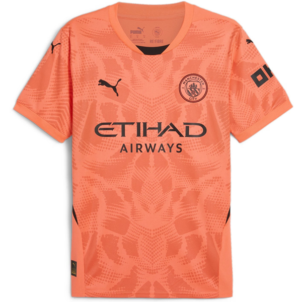 マンチェスター・シティ 24/25 公式GKユニフォーム オレンジ 半袖