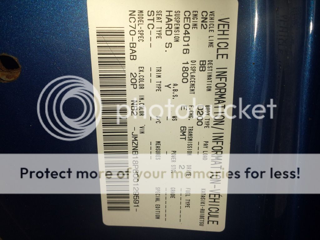 Meaning of Specification? - MX-5 Chat - MX-5 Owners Club Forum