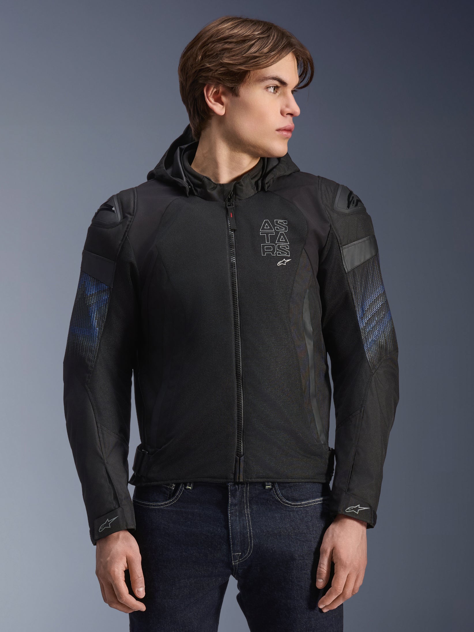 Zaca Air Venom WP - Blue Motorcycle Jacket | Alpinestars®