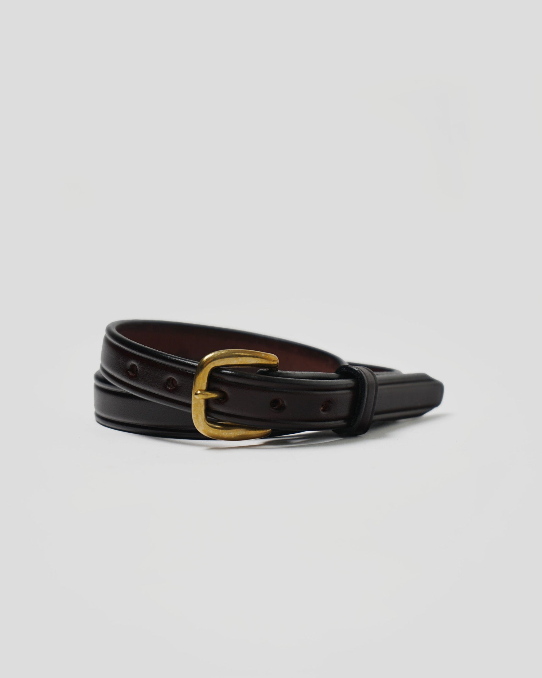 3/4” Creased Leather Belt / Gold Buckle – Front General Store