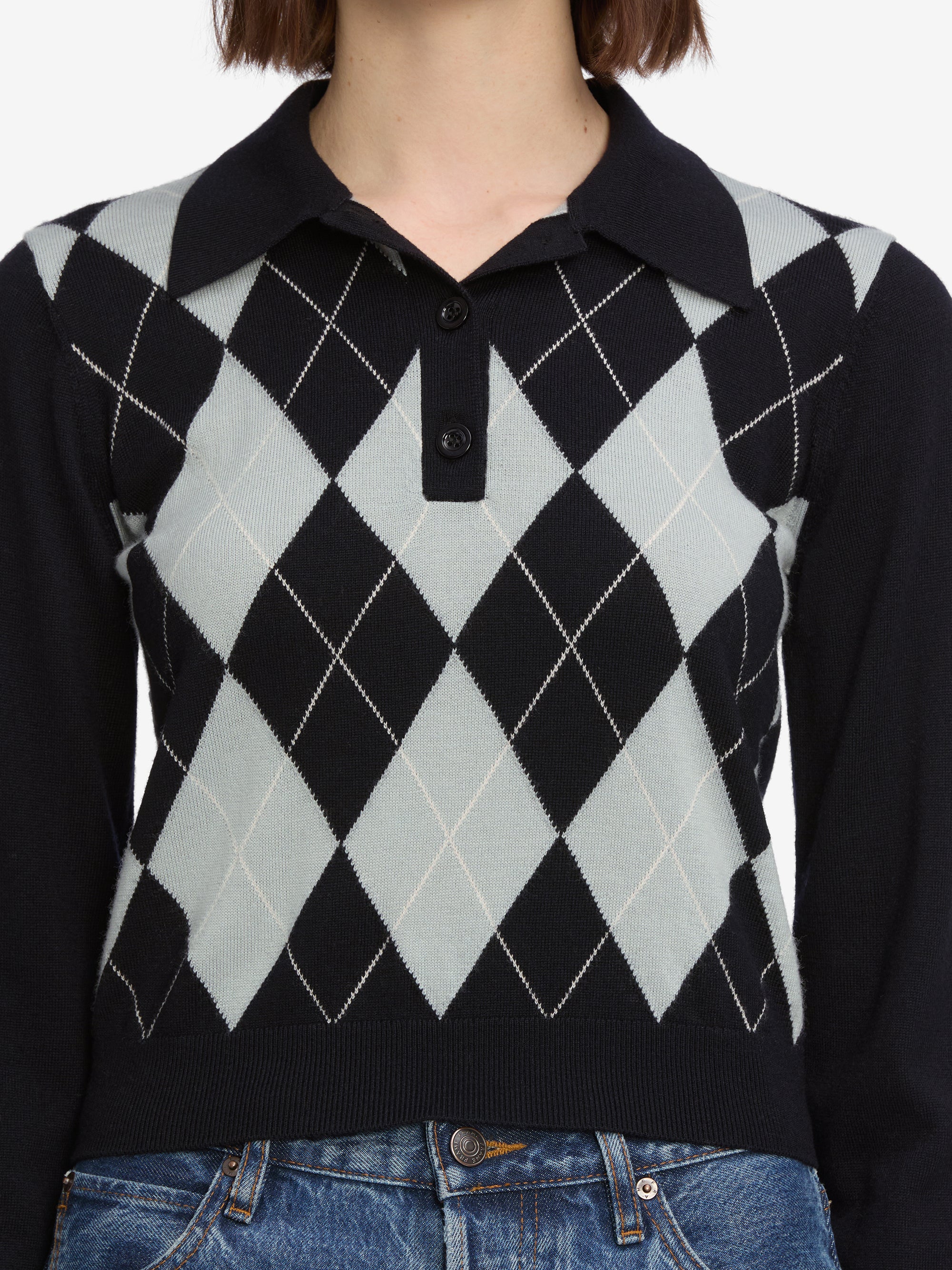 THE ARGYLE POLO GREY MULTI