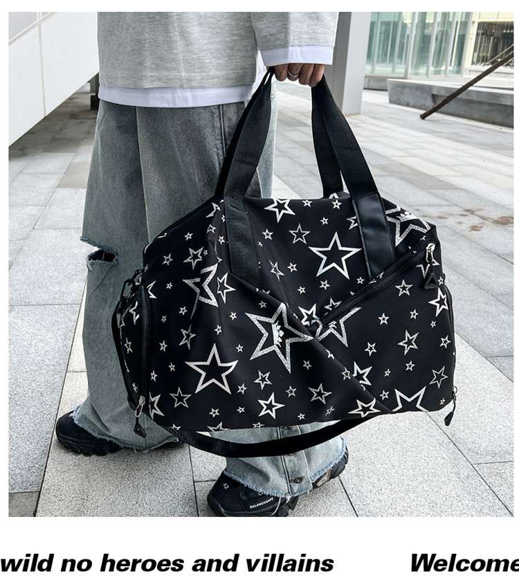 星柄プリント大容量ボストンバッグ 30L アウトドア|ボストンバッグ専門