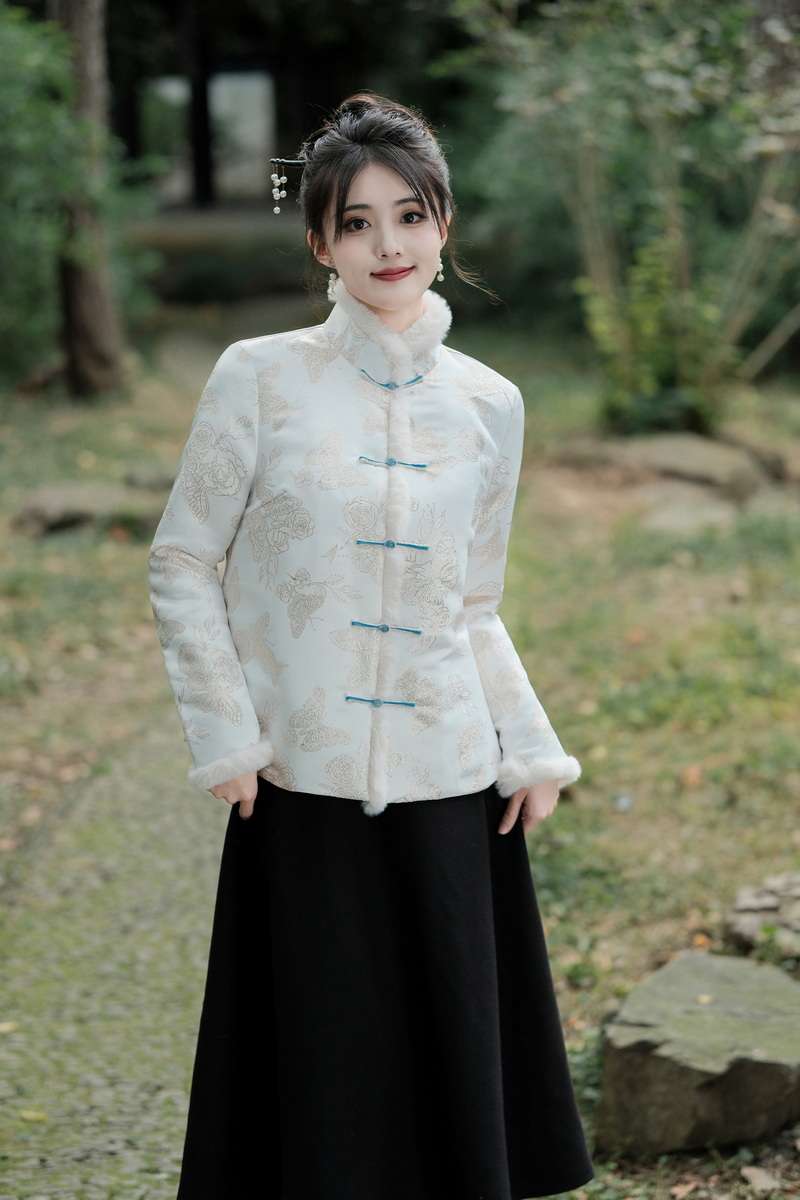 チャイナ服 蝶柄チャイナ風ジャケット コート|チャイナ服専門通販 Chinii