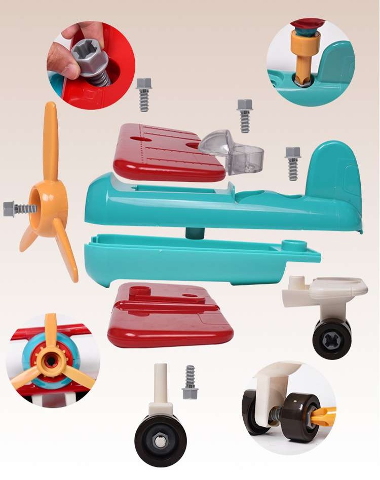 知育玩具 知育飛行機組立セット ネジ|知育玩具専門通販 クリエイトイズ